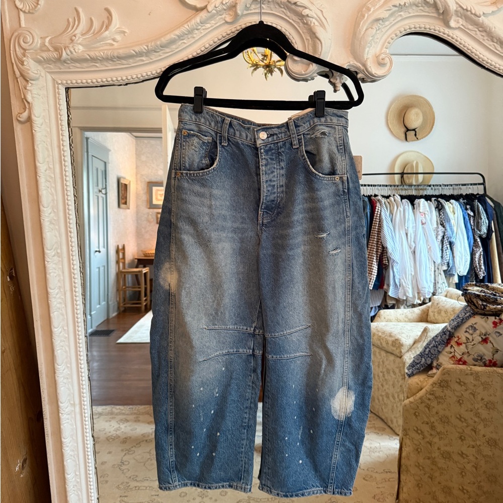 Free People Good Luck Barrel Jeans